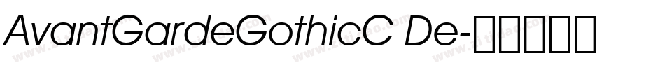 AvantGardeGothicC De字体转换